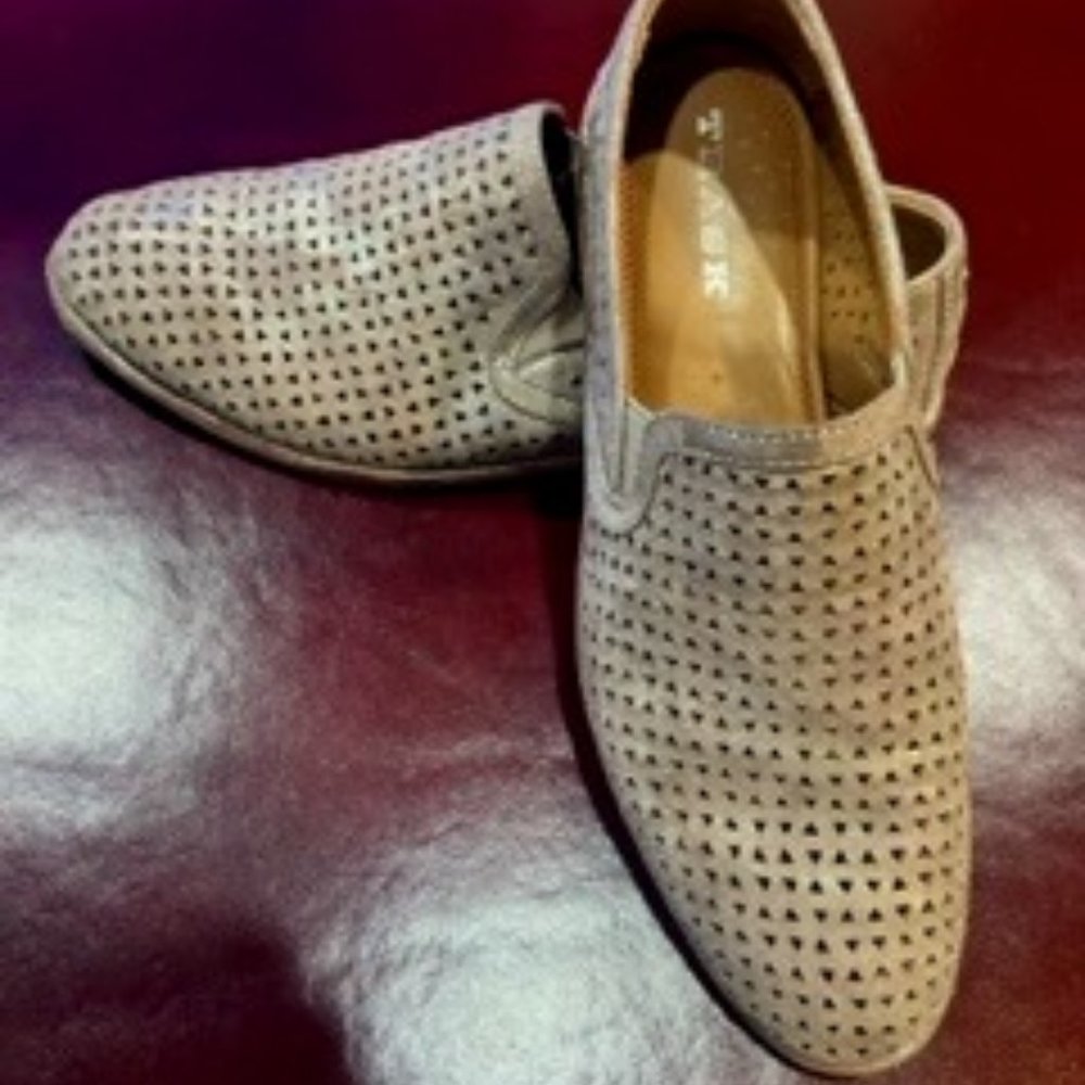 Trask Silver Perforated Loafer